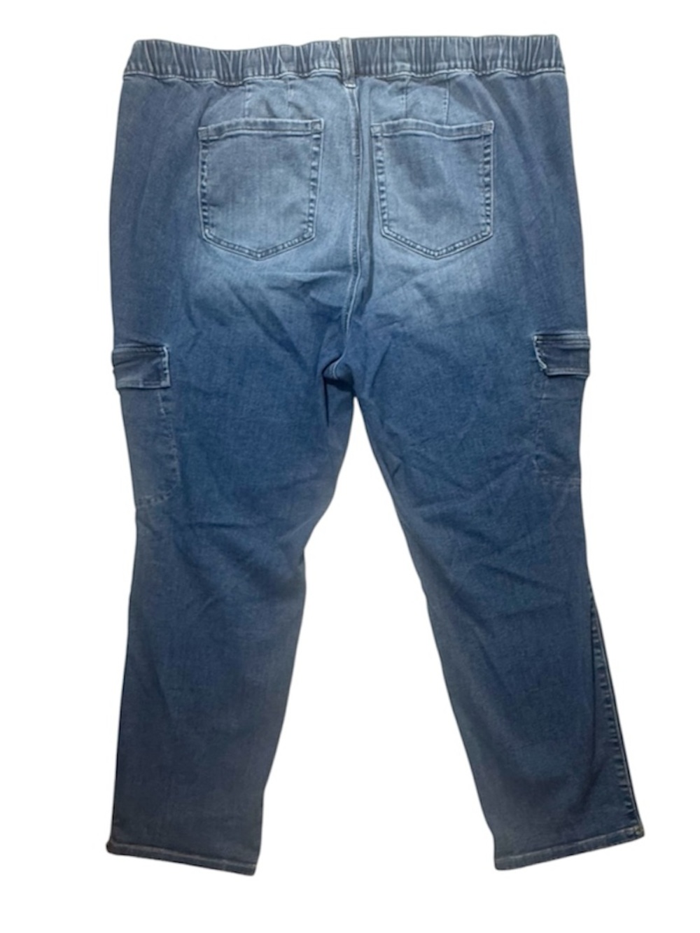 Torrid Weekend Boyfriend Straight Cargo Jeans 3X Short Drawstring Soft Denim - Picture 2 of 8